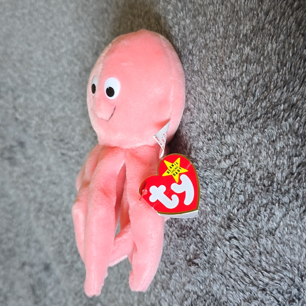 Inky 🐙4th/3rd Gen Ty Beanie Baby Octopus🐙 Toy Rare Collectible NWT PVC Pellets - Picture 12 of 12
